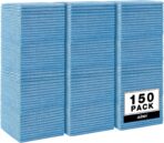 AIDEA Microfiber Cleaning Cloth Blue,150PK, Shop Rags, Microfiber Towels for Cars, Dusting Cloth Lint Free Rags, Absorbent Towels for SUVs, House, Kitchen, Mechanic, Workshops, 12"×12"