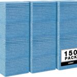 AIDEA Microfiber Cleaning Cloth Blue,150PK, Shop Rags, Microfiber Towels for Cars, Dusting Cloth Lint Free Rags, Absorbent Towels for SUVs, House, Kitchen, Mechanic, Workshops, 12"×12"