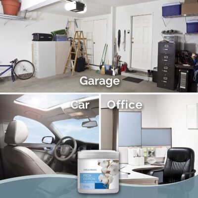 SMELLS BEGONE 15oz Gel Odor Eliminator - Absorb & Remove Tough Odors in Pet Areas, Bathrooms, Basements, Garage, Cars, RVs & Boats - Eliminate Odors Quickly (2-Pack, Fresh Cotton) - Image 7