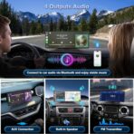 Carplay Screen for Car, 10.26'' Upgrade Wireless CarPlay & Android Auto Car Play Screen with 60PFS,1080P Backup Camera (with a Camera Bracket), GPS Navigation, Voice Control for All Vehicles - Image 6