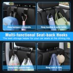 Amooca Car Seat Headrest Hook 4 Pack Hanger Storage Organizer Universal for Handbag Purse Coat fit Universal Vehicle Car Black S Type - Image 3