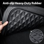 CAR PASS Heavy Duty Rubber Black Car Floor Mats & Cargo Liners, Deep Dish All-Weather Trunk Mats Durable Anti-Slip 3D Rhombus Waterproof Trim to Fit Liner Universal Fit Auto,Sedan,SUV,Truck, Black - Image 8
