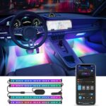 Govee Car LED Strip Lights, Smart RGBIC Interior Car Lights with APP Control, 4 Music Modes and 16 Million Colors, 2 Lines Design LED Lights for Car Decor, DC 12V