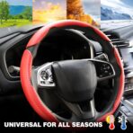 3 Pcs Carbon Fiber Car Steering Wheel Cover, Anti-Skid & Scratch-Proof,Segmented, Butterfly Thin Steering Wheel Cover Men/Women Universal Fit 14.5"-16" Wheel Covers for Cars/Truck/SUV - Image 7