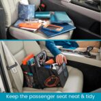 High Road Car Caddy with Cup Holders - Front Seat Organizer for Drivers or Back Seat Organizer for Kids - Portable Car Organizer with Easy One-Handed Carry Handle - Image 9
