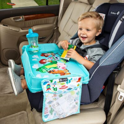 J.L. Childress Disney Baby 3-IN-1 Kids Travel Tray & Tablet Holder - Car Seat Lap Tray Desk for Toddlers, Road Trip Essentials, Car Seat Activity Table, Travel Accessories - Toy Story - Image 3