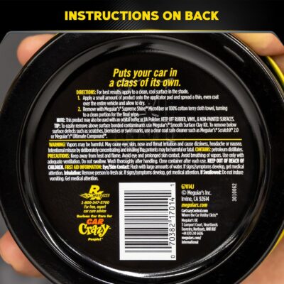 Meguiar's Gold Class Carnauba Plus Premium Paste Wax, Easy-to-Use Blend of Carnauba Wax and Long-Lasting Polymer Protection to Make Your Car Shine, 11 Oz Container - Image 6
