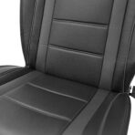 FH Group Front Set Faux Leather Car Seat Cushions - Seat Covers for Low Back Seat, Universal Fit, Airbag Compatible Seat Cover for SUV, Sedan, Black - Image 6