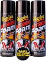 Meguiar's Hot Shine Tire Foam, 19 Oz, 3 Can/Pack, 4 Pack/Case