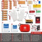 Mini First Aid Kit, 100 Pieces Water-Resistant Hard Shell Small Case - Perfect for Travel, Outdoor, Home, Office, Camping, Hiking, Car (Red) - Image 4