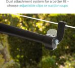 Munchkin Brica Sun Safety Car Window Shade with Heat Alert, Helps Block UVA/UVB Rays, 2 Pack, Black - Image 5