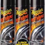 Meguiar's Hot Shine High Gloss Tire Coating - Get Long-Lasting Tire Protection and Glossy Tires with a Wet Look Shine, 3 Pack of 15 Oz Aerosol Cans
