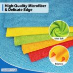 HOMERHYME Microfiber Towels for Cars, 24 Pack Microfiber Cleaning Cloths, 11.5"*11.5" Cleaning Rags Towels Bulk Absorbent Lint-Free, All-Purpose for Detailing, Office, Household Cleaning - Image 5