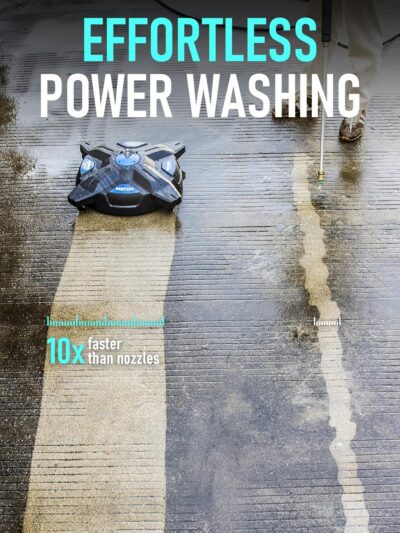 MEKOH 16.5” Pressure Washer Surface Cleaner, Large Lightweight Driveway Pressure Washer Attachment 3600PSI, 4 Caster Wheels, 1/4” Quick Connect, Universal Gas & Electric Power Washer Surface Cleaner - Image 3