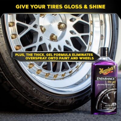 Meguiar’s Endurance Tire Gel, G7516, Premium Tire Shine Gel for a Lasting Glossy Finish, Helps Keep Tires Looking Deep Black and Clean, Top Christmas Gift Ideas for Car Guys and Girls, Purple, 16 Oz - Image 5
