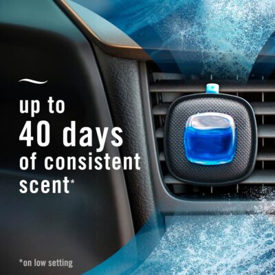 Febreze Car Ocean Scent Air Freshener Vent Clip, .07 oz. Car Vent Clip, Pack of 4 - Image 4