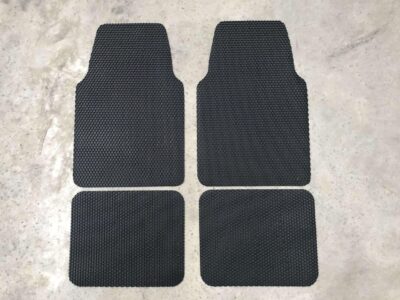 Universal Car Floor Mat Hex Style Dirt Catcher Anti-Slip Heavy Duty Waterproof Easy Clean - (Black, Driver Side, Large 1 Piece) - Image 2