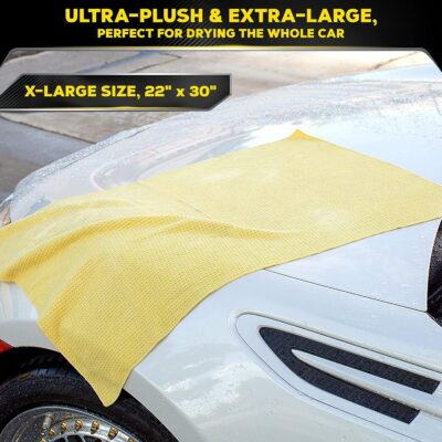 Meguiar's Water Magnet Microfiber Drying Towel, Premium Car Wash Microfiber Towel That’s Super Plush, Water Absorbent & Scratch-Free Big Microfiber Towels for Cars, 1 Pack - Image 5
