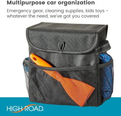 High Road Carganizer Car Storage Organizer with Lid - Multipurpose Small Car Storage Box, Back or Front Seat Organizer, Auto Console or Trunk Organizer - Univeral Fit in All Vehicles - Image 3
