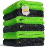 6-Pack Microfiber Towels for Cars (16"×12") Ultra Absorbent and Scratch-Free Car Detailing Cleaning Cloth, Trucks, Home Cleaning, Pet Drying, Boats, and Motorcycles, Gift Packed