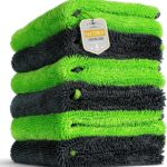 6-Pack Microfiber Towels for Cars (16"×12") Ultra Absorbent and Scratch-Free Car Detailing Cleaning Cloth, Trucks, Home Cleaning, Pet Drying, Boats, and Motorcycles, Gift Packed