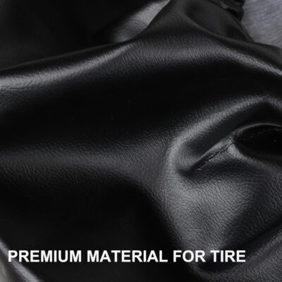 Moonet PVC Leather Spare Tire Wheel Cover, American Flag Waterproof Spare Tire Cover Fit for Truck,Trailer, RV, SUV, Camper and Most Vehicle 14" Black-Grey (for Tire Diameter 24-26inch) - Image 4