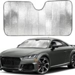 EcoNour Accordion Car Windshield Sun Shade | Car Sun Visor to Protect Harmful UV Rays | Foldable Automotive Windshield Sunshades | Window Sun Blocker to Keep Your Vehicle Cool & Comfort - 58" x 28"