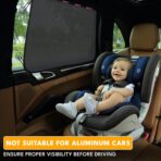 EcoNour Magnetic Car Sun Shade Side Window (2 Pack) | Rear Window Sun Shade, Blocks Harmful UV Rays | Ensures Privacy Protection | Baby Travel Accessories | Magnetic Curtain for Baby and Kids - Image 2