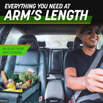 DRIVE - Car Trunk Organizer - Collapsible, Multi-Compartment Automotive SUV Car Organizer for Storage w/Adjustable Straps - Truck & Car Accessories for Women and Men - Black - Image 6