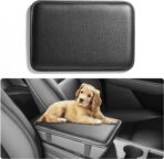 Car Armrest Covers, Vehicle Center Console Cover, Middle Storage Pads, Dog & Cat Paws Protetor, Carbon Fiber PU Leather, Waterproof, Anti-Slip, Auto Interior Accessories, Black, Size M