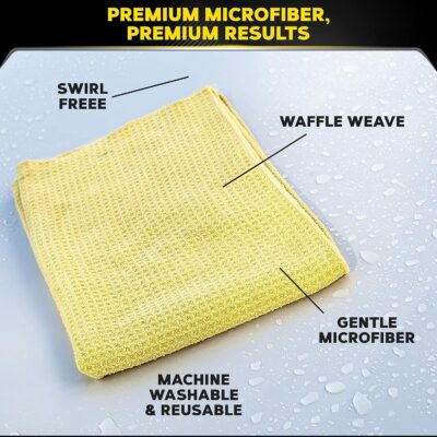 Meguiar's Water Magnet Microfiber Drying Towel, Premium Car Wash Microfiber Towel That’s Super Plush, Water Absorbent & Scratch-Free Big Microfiber Towels for Cars, 1 Pack - Image 3