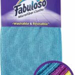 Fabuloso Microfiber Cleaning Cloths for Home & Car, Lint-Free Scratch-Free Rags for Glass, Kitchen & Wood, Reusable Machine Washable, Absorbent for Dusting & Wiping, Rainbow, 13 x 13 in, 8 Count