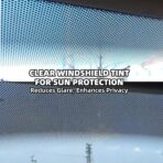 Car Windshield/Rear Window Sunshade Film - Static Cling & Reusable | Heat & UV Blocking | Gradient Black Design | 78.7" x 6" Universal | Tools Included (1 PCS) - Image 4