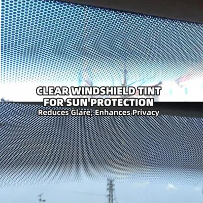 Car Windshield/Rear Window Sunshade Film - Static Cling & Reusable | Heat & UV Blocking | Gradient Black Design | 78.7" x 6" Universal | Tools Included (1 PCS) - Image 4