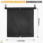 EcoNour Car Window Shades for Baby | 2 Pack Side Window Sun Shade | UV & Sun Glare Protection for Rear Window Shade | Baby Window Sun Shade with Suction Cup | Car Accessories for Kids(14"x17") - Image 3