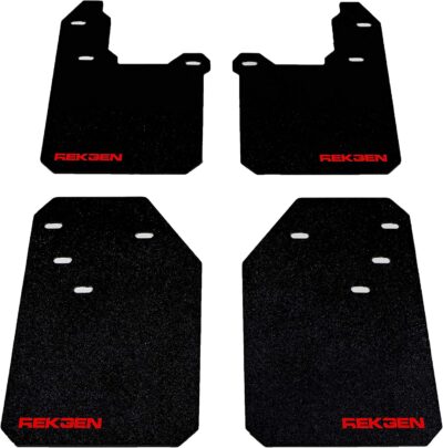 REK GEN Mud Flaps Compatible with Toyota Tacoma Gen3 (2016–2023) - Heavy Duty Mud Guards for Off-Road Protection - Easy Install - Durable Toyota Tacoma Accessories - USA Made (Stock, Red) - Image 6