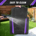 CAR PASS Heavy Rubber Car Floor Mats, Deep Waterproof Car Floor Mats All Weather, Aluminum Film Universal Trim to Fit for Cars SUV Trucks Sedans, Anti-Slip, Black Purple Metallic - Image 8