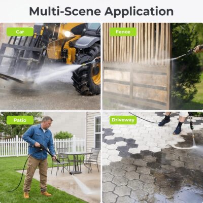 Power Pressure Washer with 4 Quick Connect Nozzles, Portable Washer with Foam Cannon, for House/Driveway/Patio Cleaning - Image 8