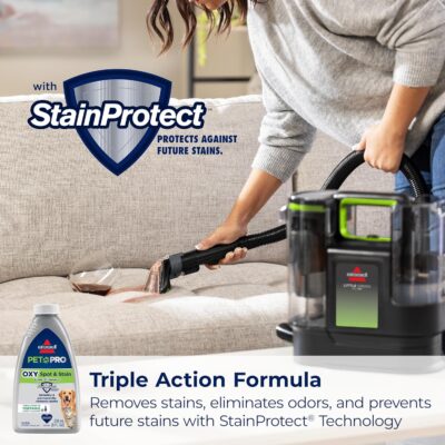 BISSELL® Little Green® Max Pet Portable Carpet and Upholstery Deep Cleaner, Car/Auto Detailer, with Self-Cleaning Tough Stain Tool and Pet Hair Removal Tool (3860) - Image 7