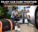 RoofPax Eco-Friendly Waterless Car Wash Spray Kit with Pressure Foam Microfiber Cloths Gel Cleaner Magic Sponge Tire Brush & Tire Spray Rinseless Car Wash for Exterior & Interior Cleaning - Image 8
