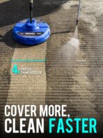 MEKOH 14” Electric Pressure Washer Surface Cleaner Attachment, 2500 PSI Universal Power Washer Accessories for Driveway Sidewalk Deck Patio Concrete Cleaning, 1/4" Quick-Connect, Dual Rotary Nozzles - Image 2