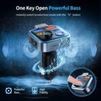 UNBREAKcable Bluetooth 5.3 FM Transmitter for Car, [PD 20W + QC 3.0] [Stronger Microphone & HiFi Bass Sound] Cigarette Lighter Radio Music Adapter Charger, Supports Hands-Free Siri Google Assistant - Image 8