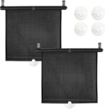 EcoNour Car Window Shades for Baby | 2 Pack Side Window Sun Shade | UV & Sun Glare Protection for Rear Window Shade | Baby Window Sun Shade with Suction Cup | Car Accessories for Kids(14"x17")