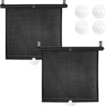 EcoNour Car Window Shades for Baby | 2 Pack Side Window Sun Shade | UV & Sun Glare Protection for Rear Window Shade | Baby Window Sun Shade with Suction Cup | Car Accessories for Kids(14"x17")