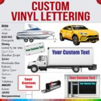 Design Your Own (Unlimited Fonts + 35 Colors Gloss & Matte) Custom Vinyl Lettering Decal Sticker, Auto, Car, Window, Business, Glass, Boat, Truck, Trailer, Windshield, Letters & Numbers