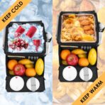 Backseat Organizer for Kids and Passenger Seat Organizer for Adults - Car Seat Cooler and Warmer with Cup Holders and Convertible Tray Lid(Black) - Image 6