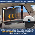 EcoNour Car Side Window Sun Shade (2 Pack) | Retractable Roller Sunshade for Kids | Baby Car Window Shades for UV and Sun Glare Protection | Baby Travel Accessories (15"x17") - Image 5