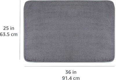 Amazon Basics Microfiber Car Drying Towel, 36"L x 25"W, Gray - Image 5