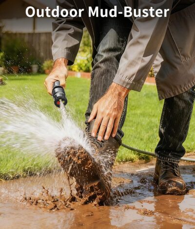 Portable Electric Pressure Washer w/3.2Gal Tank, 4-in-1 Nozzles, Max 290 PSI Foldable Cordless Pressure Washer for No Water Hose Apartment, Camping, Bike Cleaning, Garden Care and Pet Cleaning - Image 6