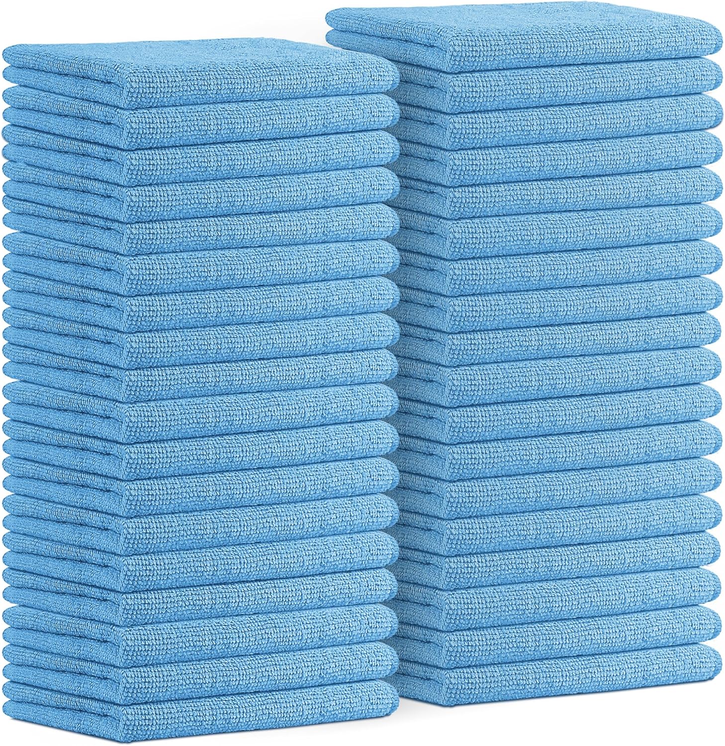 91kHbZ1C0kL._AC_SL1500_.jpg Avalon Towels Microfiber Cleaning Cloths (Value Pack of 36) - Size 16 x 16 Inches, Highly Absorbent Cleaning Rags, Lint Free, Reusable and Washable, Microfiber Towels for Cars - Image 1